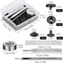 TLKKUE 50 Sets Leather Snap Fasteners Kit 10mm Black Metal Snap Buttons kit Stainless Steel with 4pcs Snap Fastener Installation Tools for Sewing ...