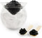 ThougrLyh Caviar Server Set Glass Caviar Dish with 2 Pcs Shell Caviar Spoons Chiller Server with Ice Holder for Shrimp Ice Cream Martinis and Cock...