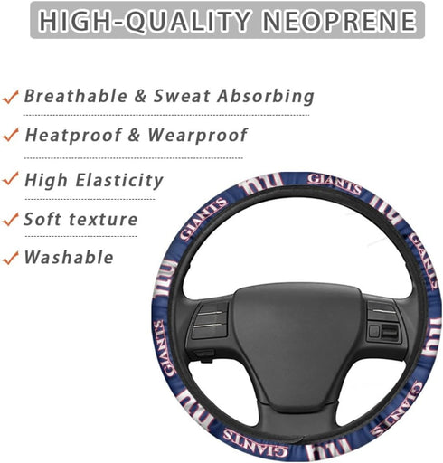 fit Steering Wheel Cover for car SUV Truck,Universal Fit 14-15 Inch for Most for Car Accessories for Sports Fans. (for JR)...