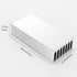 100mm x 51mm x 23mm White Tone Aluminium Radiator Heatsink Cooler Fin for MOS Tube Power Amplifier Transistor 2Pcs Set...