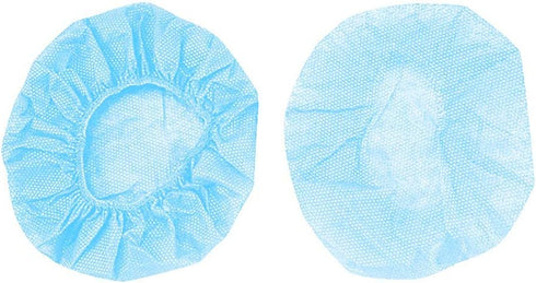 Tvoip 100Pcs Blue Non-Woven Sanitary Headphone Ear Cover, Disposable Super Stretch Covers Washable, for Most On Ear Headphones Earpads (9cm / 3.54...