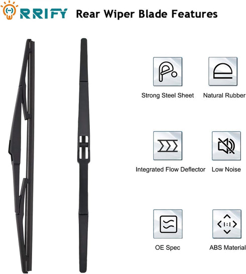 2 Pack 14" Rear Wiper Blade for Chrysler Pacifica 17-22, for Hyundai Accent 07-11, for Hyundai Santa Fe 07-12, for Hyundai Tucson 16-21, for Mazda...