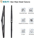2 Pack 14" Rear Wiper Blade for Chrysler Pacifica 17-22, for Hyundai Accent 07-11, for Hyundai Santa Fe 07-12, for Hyundai Tucson 16-21, for Mazda...