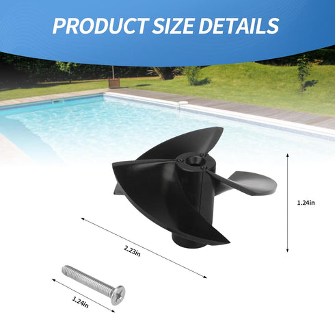 9995266-R1 Impeller with Screw for Dolphin Maytronics Automatic Pool Cleaner, Compatible with Edge/M4/M5/M400/M500/Nautilus/Apollo/Apollo Plus/Pre...