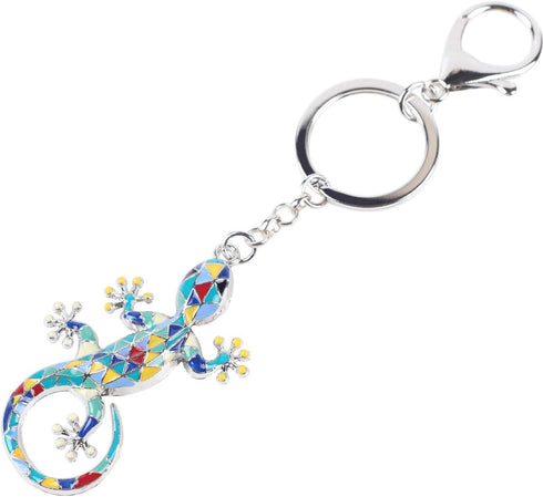 Alloy Gecko Lizard Keychain Fashion Jewelry For Women Girls Car Wallet Bag Charms...