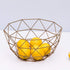 Fruit Stand Vegetables Serving Bowl Basket Holder for Kitchen Counter,Table Centerpiece,Fiesta,Metal Iron Wire,Wedding,Living Room,Large Round Mod...