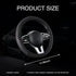 1 PC Car Steering Wheel Cover, Elastic Non-Inner Ring 3D Textured Leather Cover for All Seasons, Anti-Slip Easy-Grip Protection for 14.9" Steering...
