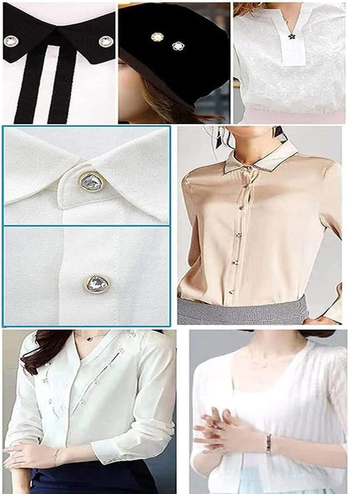 30 Sets Pearl Brooch Buttons, Cover Up Buttons, No Sew Buttons Invisible Buttons for Blouses, Dresses, Sweaters, Coats, Shawls - Ideal for Women a...