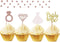 JeVenis 36 PCS Bride to Be Cupcake Toppers Diamond Ring Wedding Dress Cupcake Toppers Wedding Engagement...