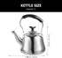 Luxshiny 1pc Chirping Kettle Hiking Tea Kettle Whistling Tea Kettle Loose Leaf Tea Kettle Stoveto Gas Stove Top Teapot Stove Teapot Stainless Stee...