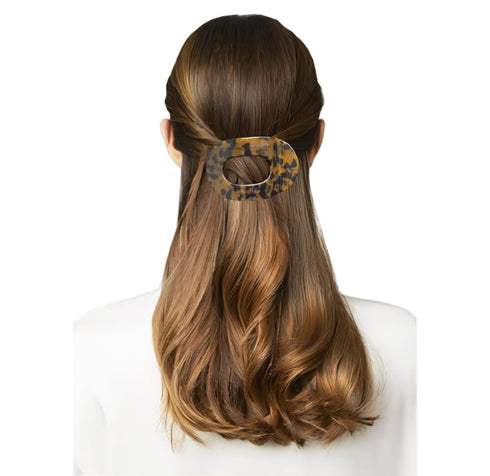 Flat Hair Clips for Women Flat Claw Clips for Medium Thick Hair Tortoise Flat Clips for Hair Medium Hair Clips Strong Grip, Comfortable Curved for...