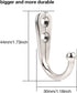 Eboot 20 Pcs Small Coat Hook Single Robe Bathroom Towel Hooks Single Coat Hanger with 50 Pieces Screws for Bags, Hat, Cap, Scarf, Cup...