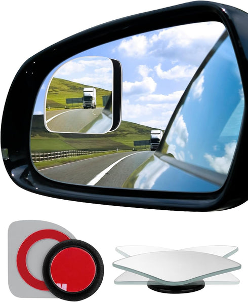 Blind Spot Mirrors, HD Glass Blindspot Rearview Mirrors, Adjustable for SUV Cars Trucks - Pack of 2...