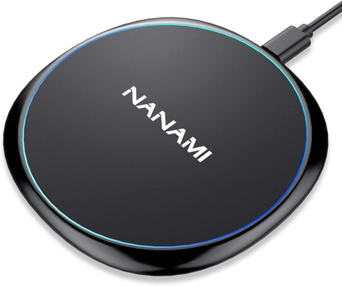 Fast Wireless Charger, NANAMI 7.5W Charging Pad Compatible iPhone 15/14/13/12/SE 2/11/11 Pro/XS Max/XR/X/8, 10W Qi Charger for Samsung Galaxy S24/...