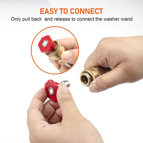 High Pressure Washer Spray Nozzles Tip Set,7Pcs Variety Degrees for Quick Connect, Pressure Washer Quick Nozzle, 1/4 Inch Quick Connection, 4000 P...