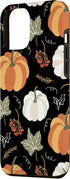 iPhone 12 Pro Max Autumn falling leaves and pumpkin spice harvest happy fall Case...