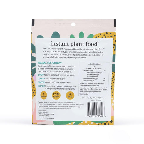 Houseplant Fertilizer & Indoor Plant Food | Self-Dissolving Tablets | Make Feeding Your Plants a Breeze | Instant Plant Food (4 Tablets)...