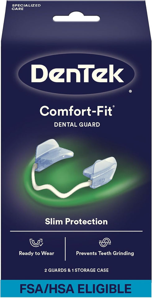 DenTek Comfort-Fit Dental Guard For Nighttime Teeth Grinding, Comfort-Fit Guard, 2 count(Pack of 1)...