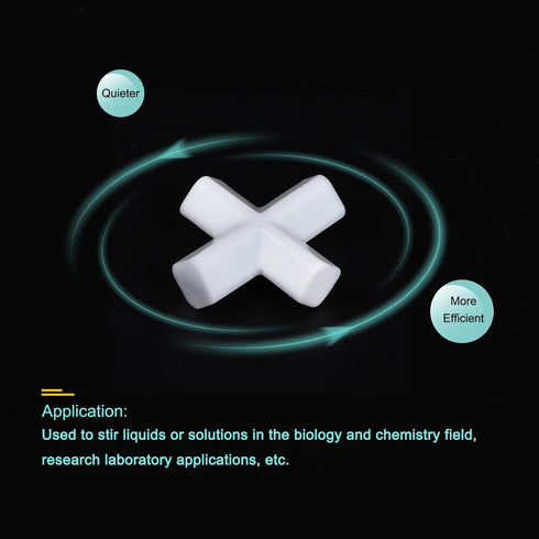 MECCANIXITY Magnetic Stirrer Mixer Stir Bar Rod 30mm(1.18") Cross Shape Coating Magnet White for Laboratory 2Pcs...