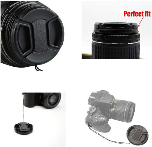 Z50 Lens Cap 46mm Compatible for Nikon Z50 w/NIKKOR Z DX 16-50mm, Compatible for Panasonic Lumix G Vario 14-42mm Lens, 2 Packs...
