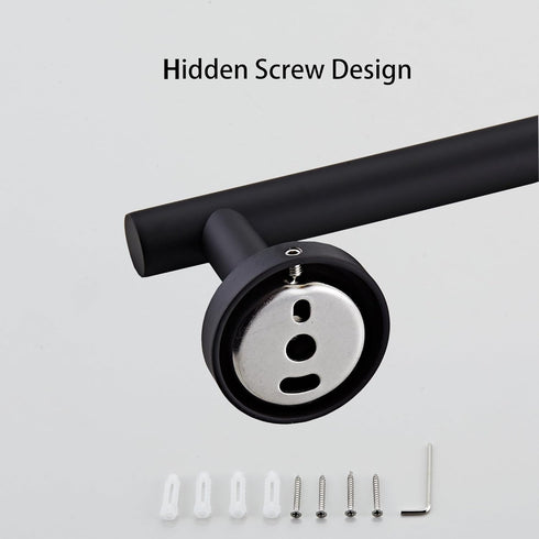 Bathroom Towel Bar, 24-Inch Towel Rack for Bathroom Wall Mounted, Matte Black Thicken SUS304 Stainless Steel Towel Rod Modern Home Decor…...