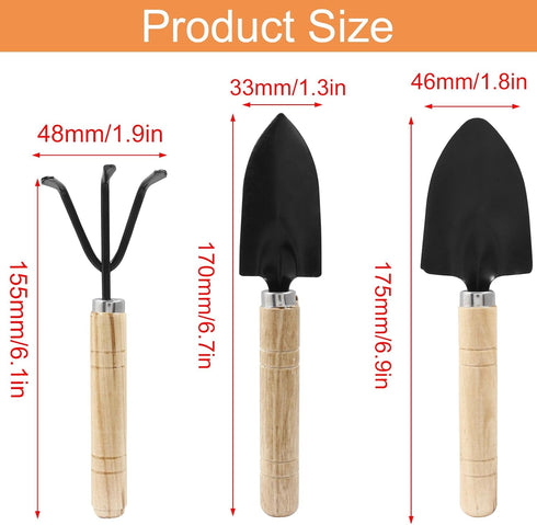 3Pcs Hand Shovel for Gardening Small Garden Planting Tools, Mini Digging Spade Tools for Herbs Planting, Transplant, Miniature Garden...