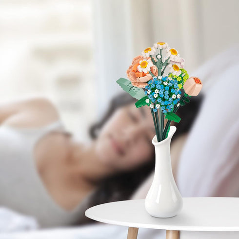 Flower Bouquet Building Kit Set, 680 PCS Artificial Plant Flowers Building Blocks, Creative Botanical Collection Project for DIY Decoration Home, ...