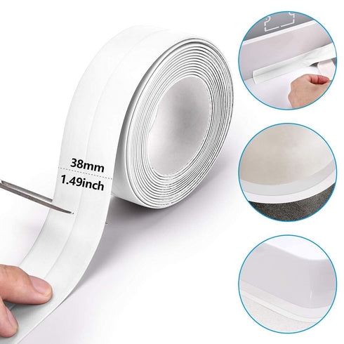 Caulk Tape Sealant Strip for Bath & Kitchen?PVC Self Adhesive Tub and Wall Sealing Tape Caulk Sealer,Caulk Strip,sealant Tape,Shower Tile Sealer A...
