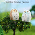 Mini Owls Fairy Garden Accessories, Owl Miniature Figurines Fairy Garden Decor for Micro Landscape, Plant Pots, Bonsai Craft Decor, Party Decorati...