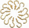 Mini Brass Plated Ceiling Screw Hooks, 50 Pcs (1 inch), Gold, Hanging Cup Hooks for Plants, Mugs, Decorations...