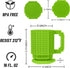 Fubarbar Novelty Coffee Mugs- Kids Brick Gaming Mug Building Head Cup with Straw, Funny Xmas/Birthday Gift For Men, Women, Kids (Green)...