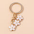 5 pcs Keychains for Women Girls,Flowers Charms Enameled Keychain Tassel Keyring Gifts Purse Bag Accessories Bulk...
