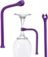 UoYu Tether Silicone Dishwasher Attachment Silicone Stemware Saver Flexible Stemware Holder Dishwasher Wine Glass Protector (Purple/8 pcs)...