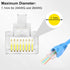 50PCS RJ45 Connectors, Ethernet Cat6 Connector, RJ45 Pass Through Connector, Cat 6 Pass Through RJ45 Connectors for Solid or Stranded UTP Ethernet...