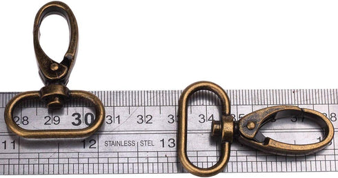1-inch Antique Brass Curved Lobster Clasps Swivel Trigger Clips Snap (Pack of 20)...