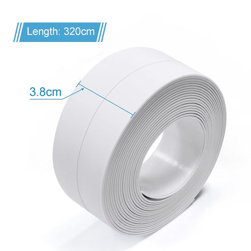 4 Rolls Bath Caulk Tape Waterproof Self Adhesive with Tool,Sealing Tape,Sealant Strips PVC for Kitchen Sinks,Bathroom Bathtub,Toilet (White)...