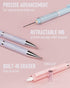 6PCS 0.5mm Mechanical Pencils Set Pastel Mechanical Pencils with 360PCS HB Lead Refills, 3 Erasers, 9 Erasers Refill Aesthetic School Supplies for...