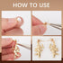 1 Box 120Pcs Hypoallergenic Pearl Earring Posts Pearl Earring Stud Findings with Loop and Imitation Pearl Beads Gold Stainless Steel Earring Studs...