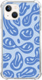 Blue Melting Smile Face Case Compatible with iPhone 13, Hippie Drippy Smiling Face Case for iPhone 13 for Teens Men and Women, Cool Trendy TPU Bum...