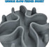 Slow Feeder Dog Bowls Insert, Silicone Dog Slow Feeder Bowl with Strong Suction Cups Perfect For Stainless Steel Glass Ceramic Dog Bowls (Grey, Me...