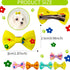 80pcs Dog Bows Clips, Bulk Cute Mini Pet Small Youkie Dog Hair Bows with Clips, Mix Handmade Puppy Dog Hair Grooming Bows with Metal Alligator Cli...