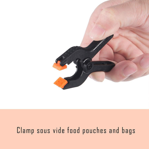 Blulu 8 Pack Sous Vide Cooking Clips for Immersion Circulator Sous Vide Clips for Keeping Bags Submerged and Prevent Floating Compatible with Anov...