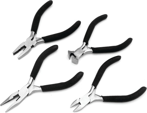 Performance Tool 1917 4-Piece Mini Pliers Set - Essential Precision Tools for Tight Spaces and Delicate Jobs...