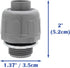 8 Pack NPT Nonmetallic Conduit 1/2-in Electrical Conduit Fittings PVC Straight Connectors Liquid Tight Conduit Connectors...