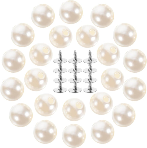 50pcs Pearl Buttons Craft Buttons Replacement Buttons Faux Pearl Beads Sewing Buttons Pants Buttons Sew on Clothing Buttons Shank Buttons Shirt Bu...