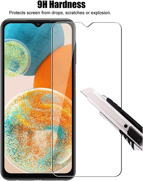 (3+3) For Samsung Galaxy A23 5G / 4G (3 Pack) Tempered Glass Screen Protector + (3 Pack) Camera Lens Protector Film, 9H Hardness, Anti Scratch, HD...