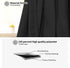 PiccoCasa Blackout French Door Curtain Panel - Blackout Door Curtain Solid Drapery with Tiebacks - 1 Panel Black W25 x L40...