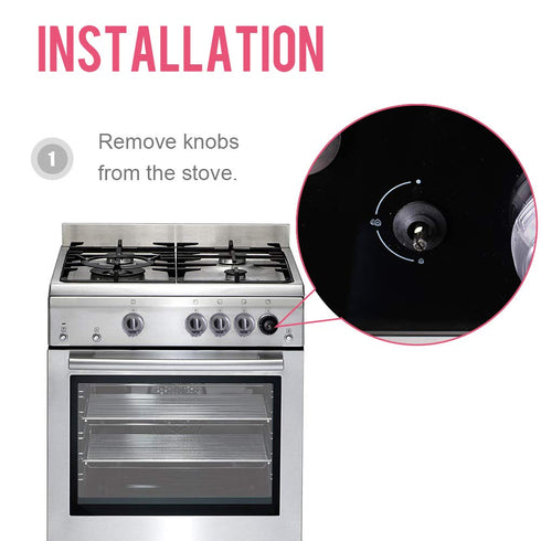 EUDEMON Clear 6pack Safety Children Kitchen Stove Gas Knob Covers (Clear)