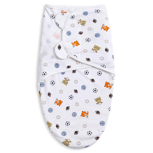 Bubble bear Baby Boy Girl Swaddle Blankets, 3-6 Months - Hypoallergenic, Adjustable Swaddle Sleep Sacks, Cute Soccer Ball, Dinosaur Pattern, 3 Pac...