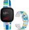 Pikacu Mermaid Fish Bands Compatible with Fitbit Sense/Sense 2/Versa 3/Versa 4 Band Fancy Soft Sport Silicone Cartoon Holiday Strap Men Women...